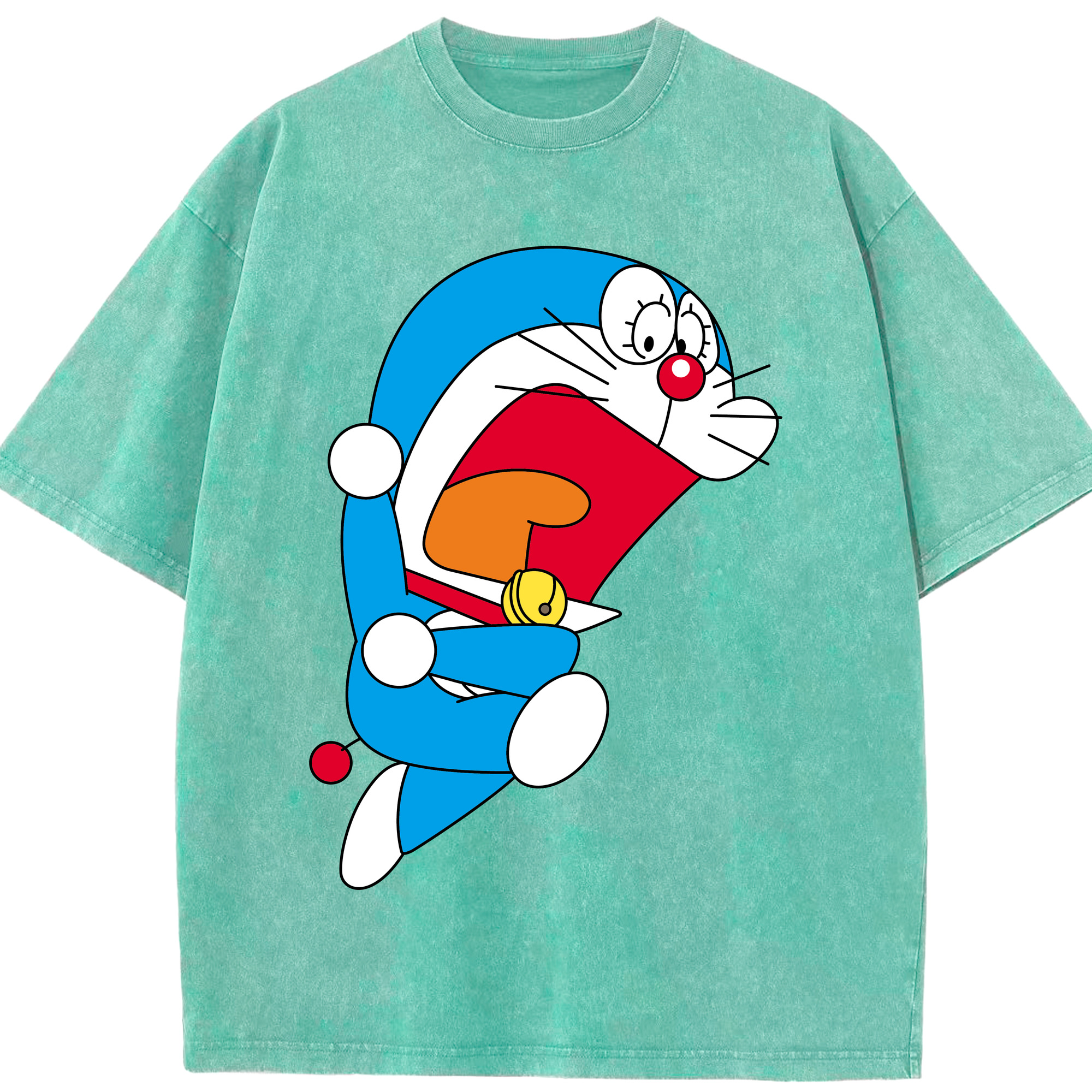 （画像用） ドラえもん Doraemon 綿100% ヴィンテージ風 半袖Tシャツ（フロントプリント）